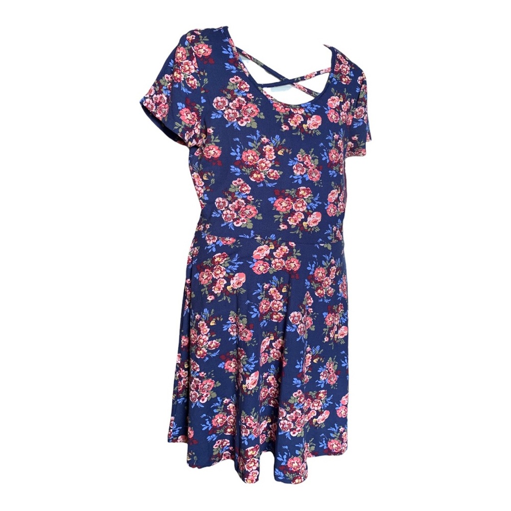 Joe Boxer Floral Knee-Length Dress - NWT, Juniors Size Medium, Pink, White, Blue